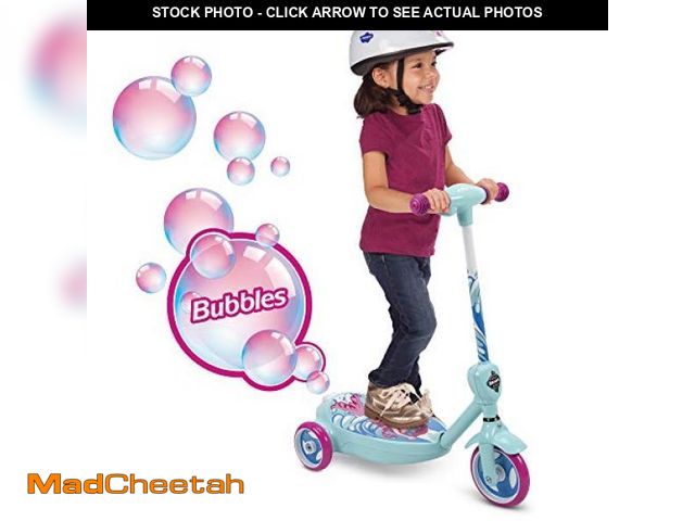 Lot 74-12366048 - Huffy 6V Mermaid Toddler Scooter For Kids Ages 2-4, Bubble Machine Scooter, 3 Wheel Balance Design, ...