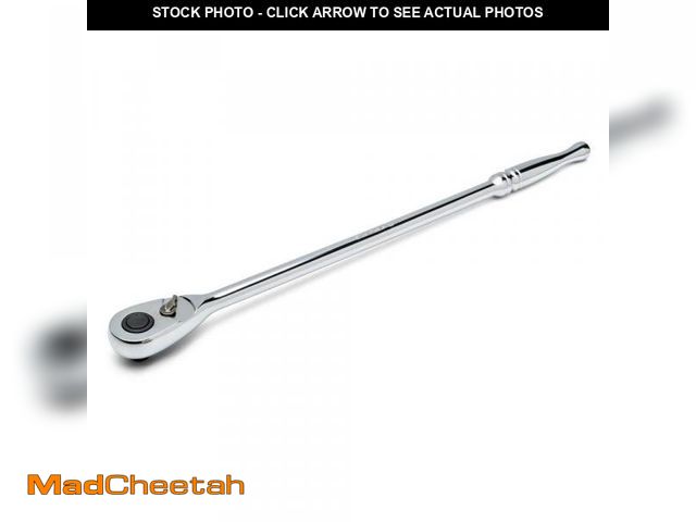 Lot 74-12492119 - Husky 3/8 in. Drive 100-Position Chrome Extra Long Handle Ratchet H100C38XLRAT - USED