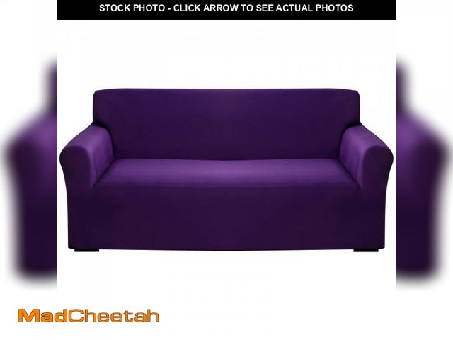 Lot 74-12441364 - Qubjus Stretch Sofa Cover Couch Covers for 3 Cushion Couch Sofa Solid Color Non Slip Sofa Bed Cover ...