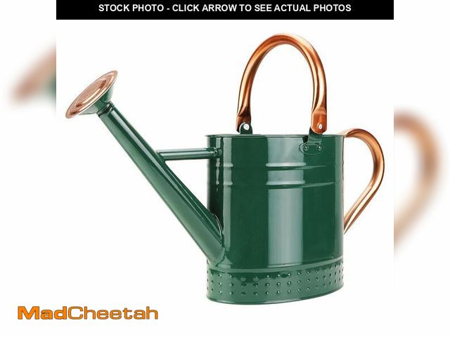 Lot 74-13952247 - Megawodar 1 Gallon Metal Watering Can with Removable Spout, Nice Galvanized Steel Water Can with Emb...