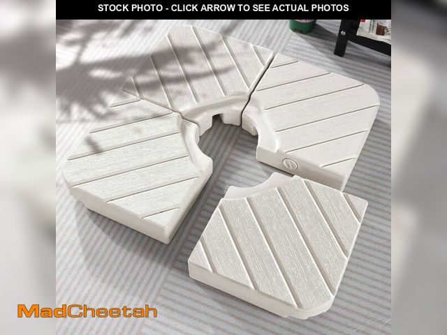 Lot 74-12764633 - Scafild | 4-Piece Patio Offset Umbrella Base Stand,180lbs Heavy-Duty Sand Filled Patio Umbrella Base...