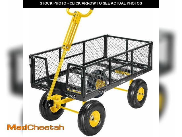 Lot 74-14087472 - SPECSTAR Steel Garden Cart with Round Handle, 900lbs Capacity, with 10 inch Tire and Handle Attach t...