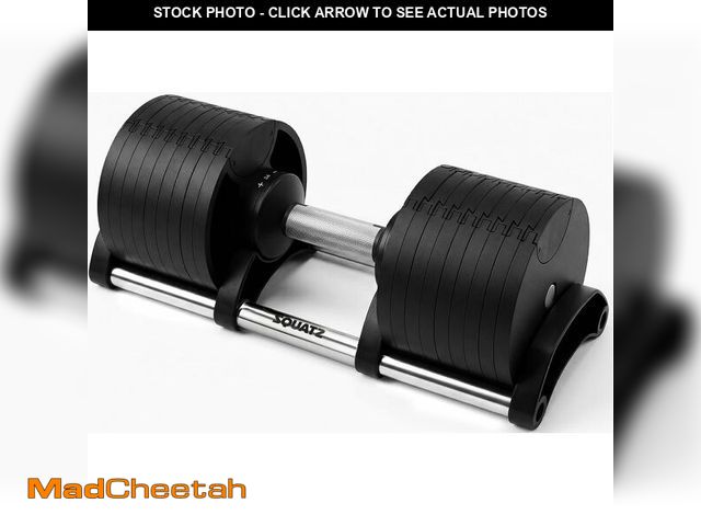 Lot 74-14614914 - SQUATZ Adjustable Dumbbell, 9 Resistance Options Ranging From 4.5 To 70 lbs., Single Dumbbell with T...