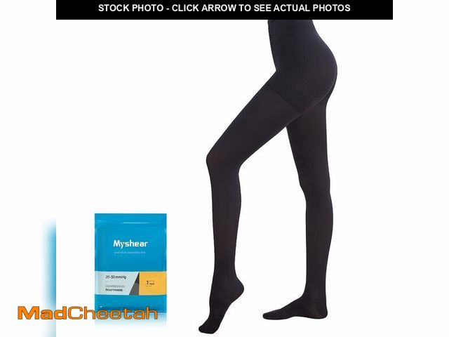Lot 74-12975664 - Myshear Medical Compression Pantyhose for Women Men, 20-30 mmHg Graduated Compression Tights, Closed...