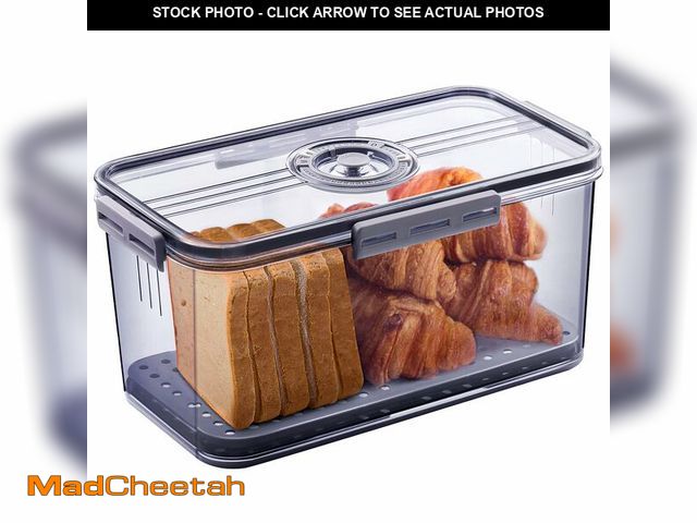 Lot 74-12897543 - Gifhomfix Bread Box Bread Boxes for Kitchen Counter Airtight, Time Recording Bread Storage Container...