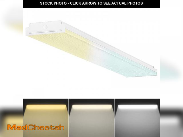 Lot 74-12190645 - FaithSail Dimmable 4FT LED Wraparound, 4 Foot LED Light Fixture with 3 Watt/3 Lumen/3 CCT, 30W/40W/5...