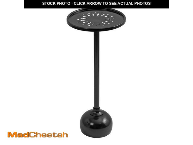 Lot 74-12465159 - Kate and Laurel Miki 10 in. Black Round Metal End Table - UNUSED