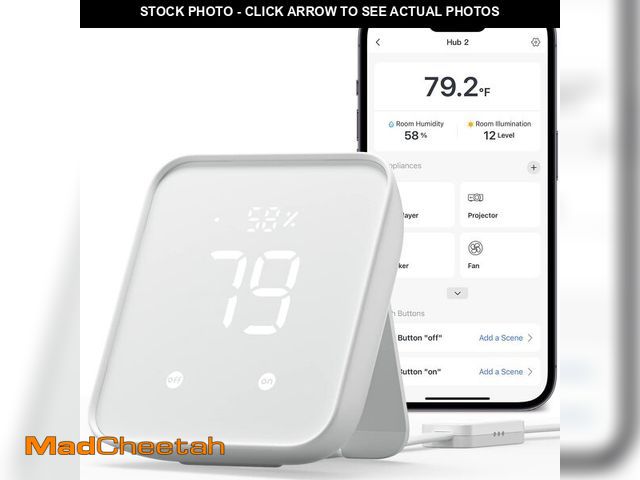 Lot 74-14214020 - SwitchBot Hub 2 (2nd Gen), Work as a WiFi Thermometer Hygrometer, IR Remote Control, Smart Remote an...