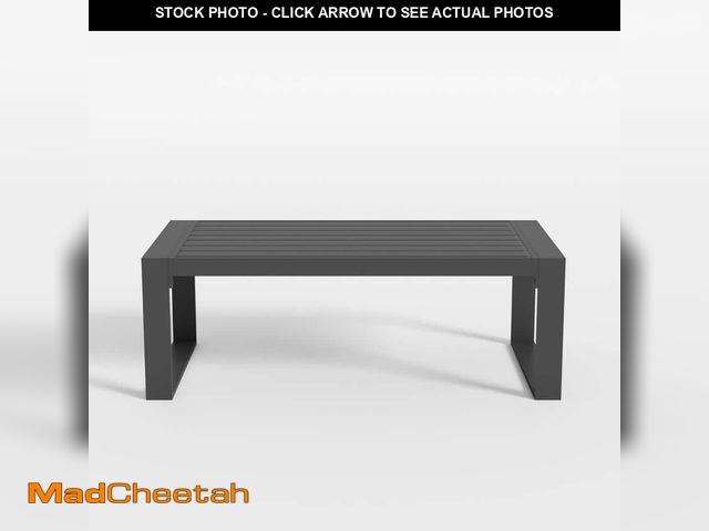 Lot 74-14467659 - AURA OUTDOOR Outdoor Aluminum Coffee Table, All-Weather Modern Patio Coffee Table OACS004 - UNUSED