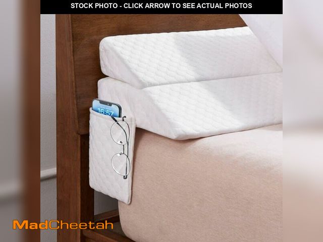 Lot 74-12711638 - EUHAMS Queen Size Bed Wedge Pillow - Bed Gap Filler Mattress Wedge Headboard Pillow Close The Gap 0-...