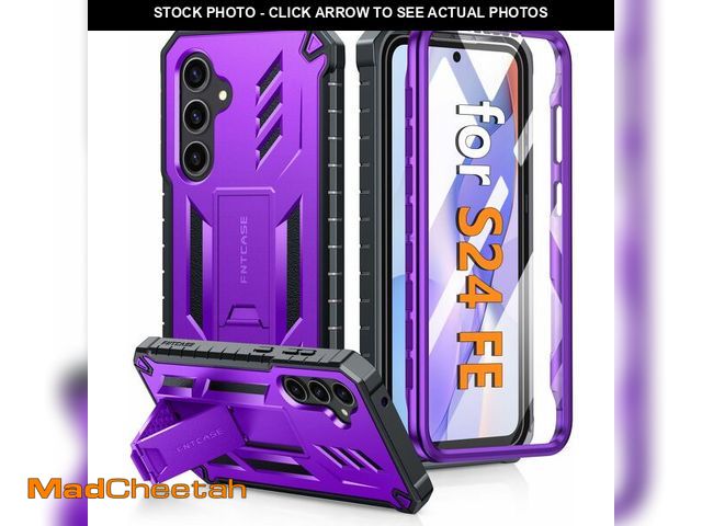 Lot 74-12436065 - FNTCASE for Samsung Galaxy S24-FE Case: Military Grade Drop Proof Protection Mobile Cover with Kicks...