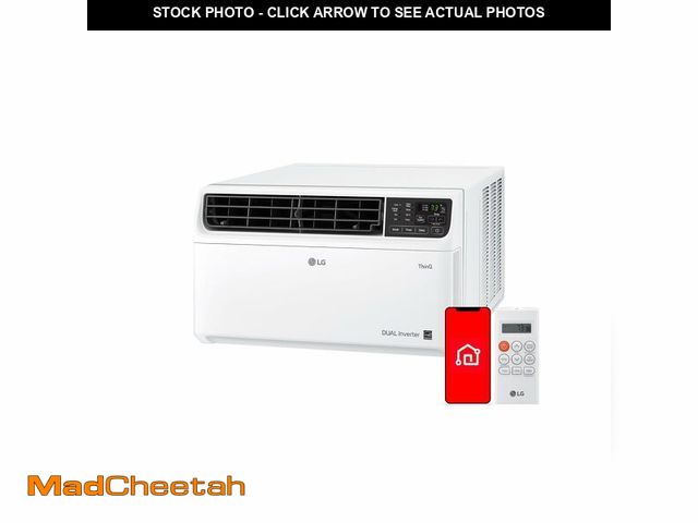 Lot 74-13790814 - (SMALL DENTS) LG 6000 BTU Window Air Conditioner Energy Saving Dual Inverter, Remote Control, WiFi, ...