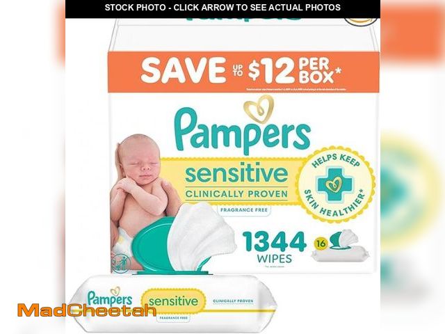 Lot 74-12021901 - (MISSING 8 PACKS)  Baby Wipes, Sensitive, Water Based Wipe, Clinically Proven, Hypoallergenic, and U...