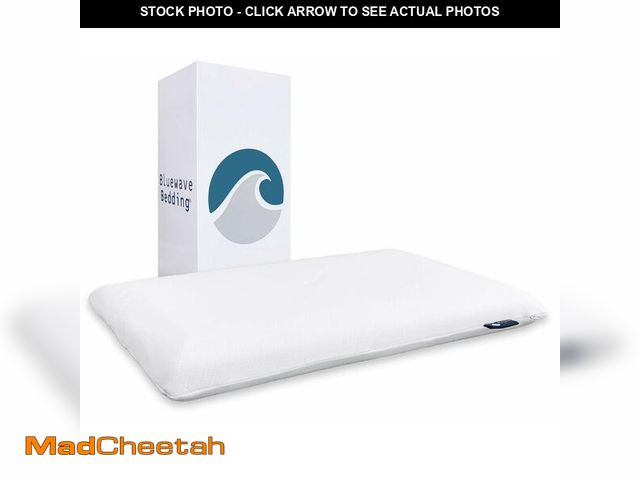 Lot 74-12970099 - Bluewave Bedding Ultra Slim Gel Memory Foam Pillow for Stomach and Back Sleepers - Thin, Flat Design...