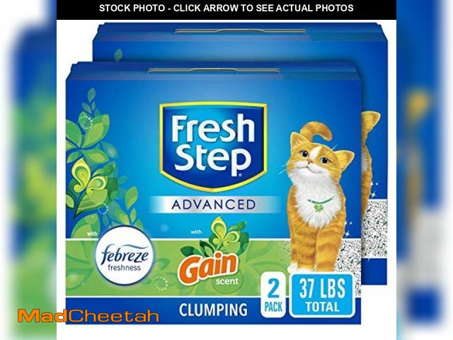 Lot 74-12399053 - Fresh Step Advanced Clumping Litter with Febreze Freshness with  Scent, Fights Odor on Contact, 37 l...