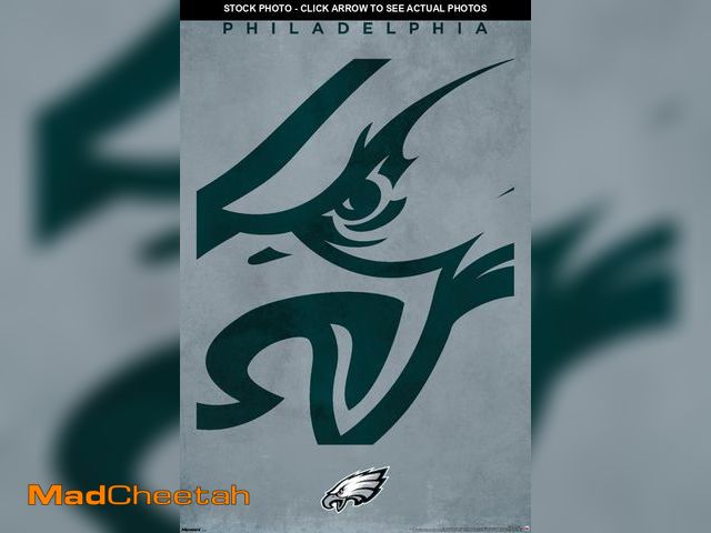 Lot 74-12397022 - Trends International NFL Philadelphia Eagles - Logo 25 Wall Poster, 34L x 22.4W, Premium Unframed Ve...
