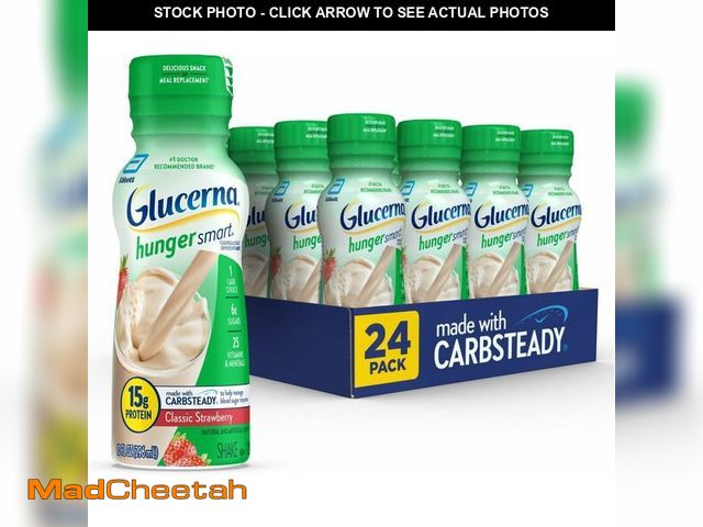 Lot 74-12366017 - Glucerna Hunger Smart Diabetes Care Shake, Classic Strawberry, Diabetic Meal Replacement to Support ...