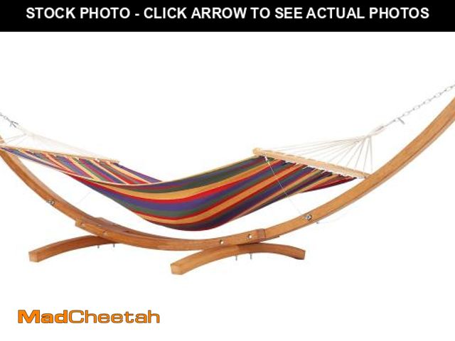 Lot 74-12489142 - Garvee Wood Hammock Stand Only, Wood Hammock Stand, Weatherproof Outdoor Hammock with Stand for Pati...