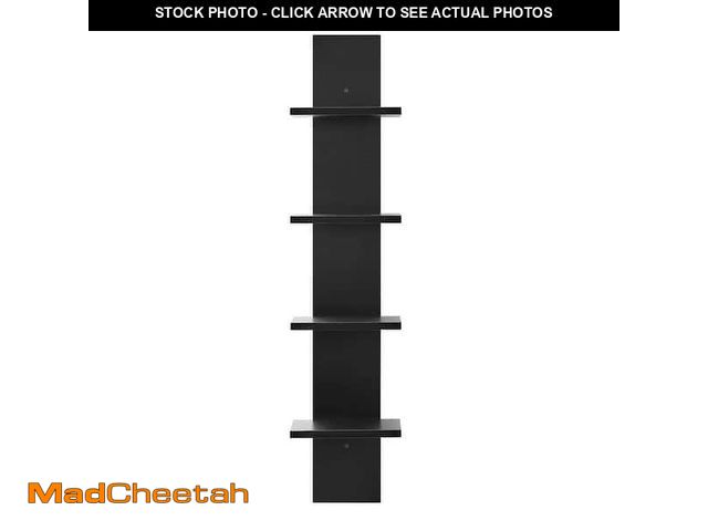 Lot 74-12554342 - Arica 9 in. x 6.5 in. Black Utility Column 4-Tier Spine Decorative Wall Shelf - UNUSED