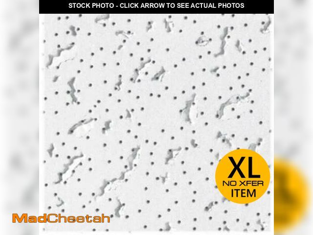 Lot 74-12674324 - 2 ft. x 4 ft. Fifth Avenue White Square Edge Lay-In Ceiling Tile, Case of 8 (64 sq. ft.)(20 Cases, 1...