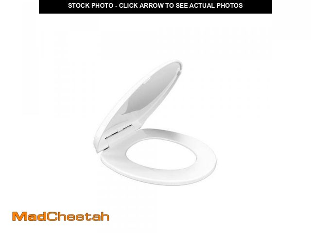 Lot 74-12511303 - Glacier Bay Round Slow Close Closed Toilet Seat in White - UNUSED