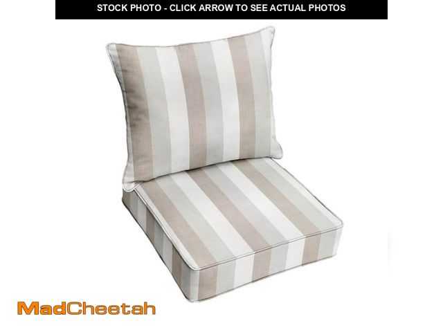 Lot 74-14344995 - SORRA HOME 27 x 23 x 22 Deep Seating Indoor/Outdoor Pillow and Cushion Chair Set in Sunbrella Direct...