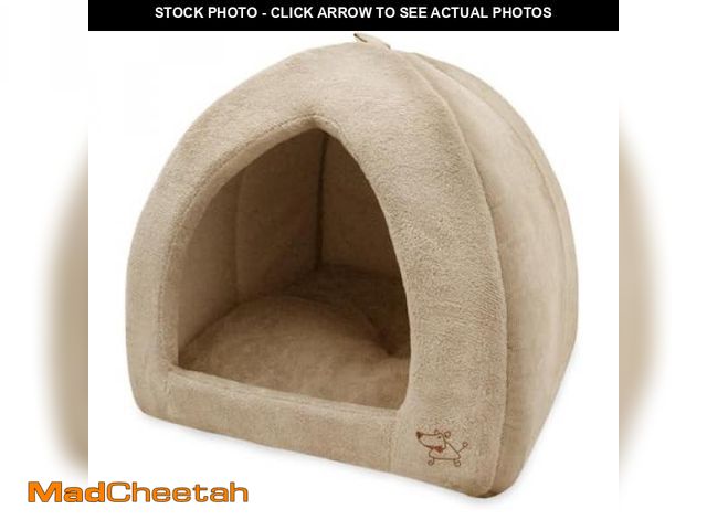 Lot 74-12152853 - Pet Tent-Soft Bed for Dog and Cat by Best Pet Supplies - Tan, 19" X 19" X H:19" - UNUSED