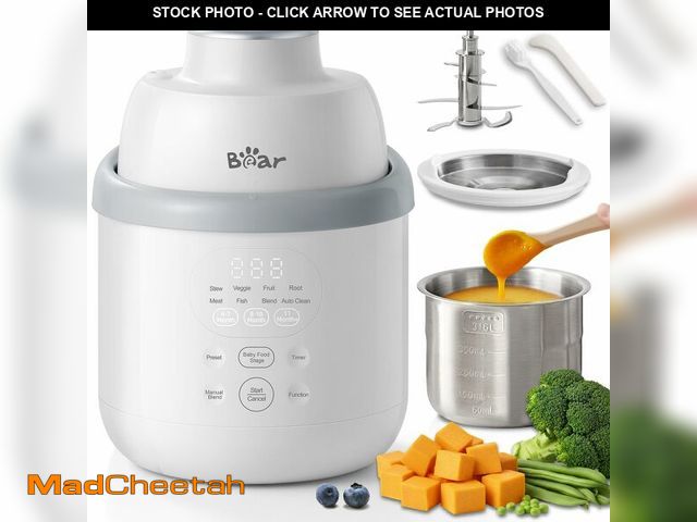 Lot 74-14057155 - Bear NutriEase AllStage Stainless Steel Baby Food Maker Steamer and Blender, Truly OneStep Baby Food...