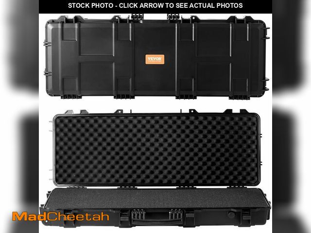 Lot 74-12665397 - VEVOR Rifle Case, Rifle Hard Case with 4 Layers Fully-protective Foams, 42 inch Lockable Hard Gun Ca...