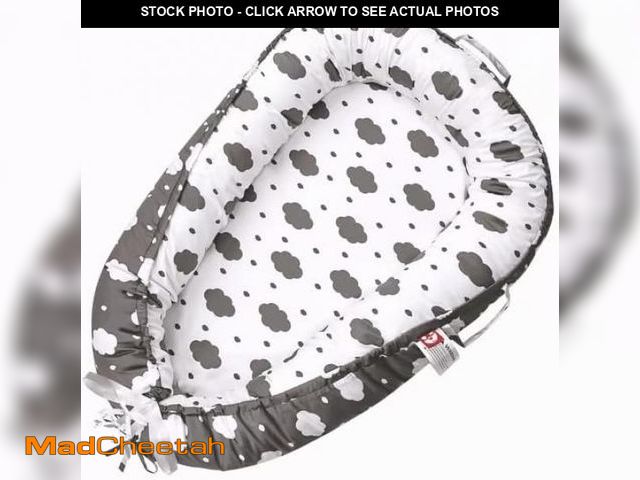 Lot 74-12515643 - Baby Lounger for Newborn Boys and Girls, Portable Infant Nest, Gray - UNUSED