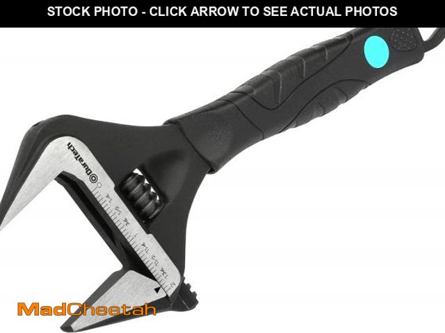 Lot 74-12538242 - DURATECH 10-Inch Adjustable Wrench, Wide Jaw Opening Black Oxide Finish Plumbing Wrench, CR-V Steel,...