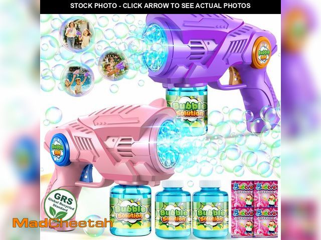 Lot 74-14424373 - Bubble Gun Toys for Kids 4-8: Automatic Bubble Blaster with 2 Bottles Refill Solution - Bubble Gun f...