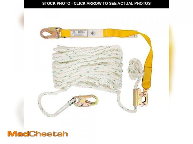 Lot 74-12146815 - Werner 50 ft. Fall Protection Rope Lifeline with Lanyard - USED