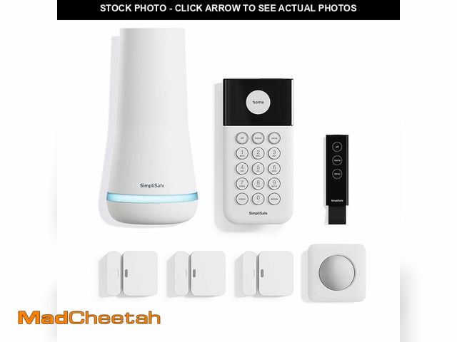 Lot 74-12610284 - SimpliSafe Smart Home Security System (7 pc.) with Base Station, Siren, Keypad, Motion Sensor, 3 Ent...