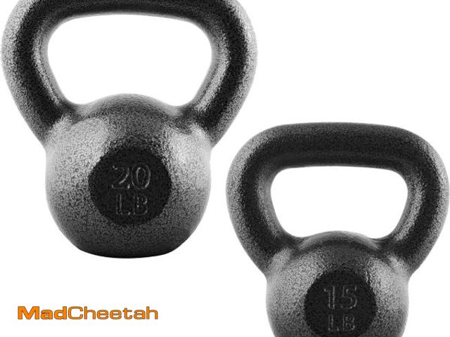 Lot 74-12098100 - CAP Barbell Cast Iron Kettlebell 35 LB Set | 15 + 20 LB - UNUSED