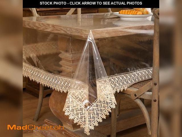 Lot 74-12333414 - Walrus Clear Vinyl Tablecloth Protector Waterproof/Oil-Proof Plastic Square Transparent Sheet Table ...