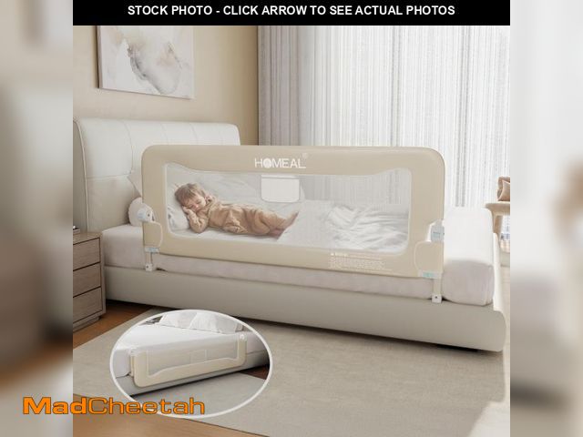 Lot 74-12115853 - HOMEAL 59in Foldable Toddler Bed Rails, Bed Rail for Toddlers, Baby Bed Rail Guard for King Size,Twi...