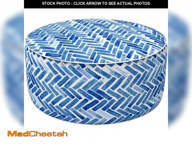 Lot 74-12309700 - LVTXIII Indoor/Outdoor Inflatable Ottoman, All Weather Round Footrest Stool D21Ã¢â¬Âx H9Ã¢â¬Â, P...