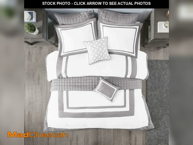 Lot 74-13844664 - Madison Park Heritage Comforter Quilt Combo Set - Modern Luxury Design, All Season Down Alternative ...