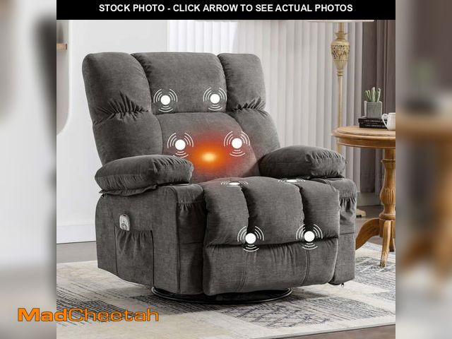 Lot 74-12636992 - JONPONY Massage Swivel Rocker Recliner Chair with Vibration Massage and Heat Ergonomic Lounge Chair ...