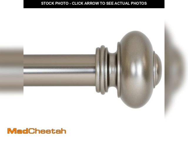Lot 74-14209955 - Ivilon Drapery Window Curtain Rod - Knob Design, 1 Inch Rod, 16 to 28 Inch (Side Curtain Rod), Satin...
