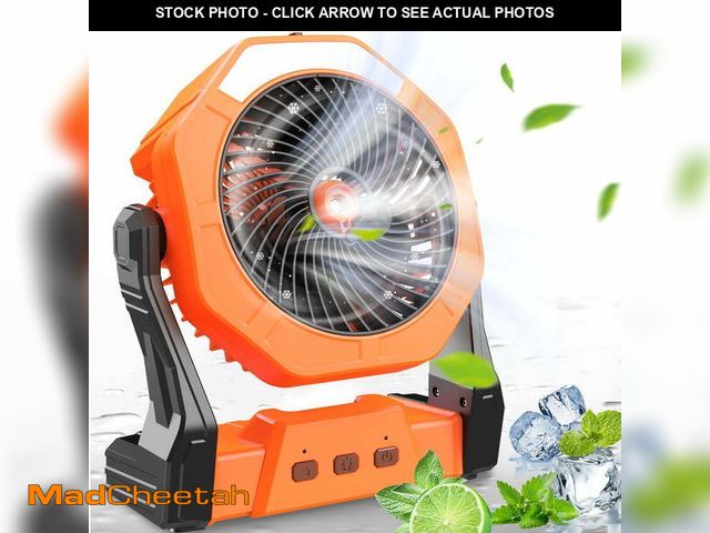 Lot 74-14370322 - Portable Misting Fan, Outdoor Fans for Patios with Water Mist, 10000mAh Rechargeable Battery Persona...