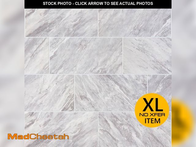 Lot 74-14604893 - Pallet of 3 Daltile Newgate Gray Marble Matte 12 in. x 24 in. Glazed Ceramic Floor and Wall Tile (45...