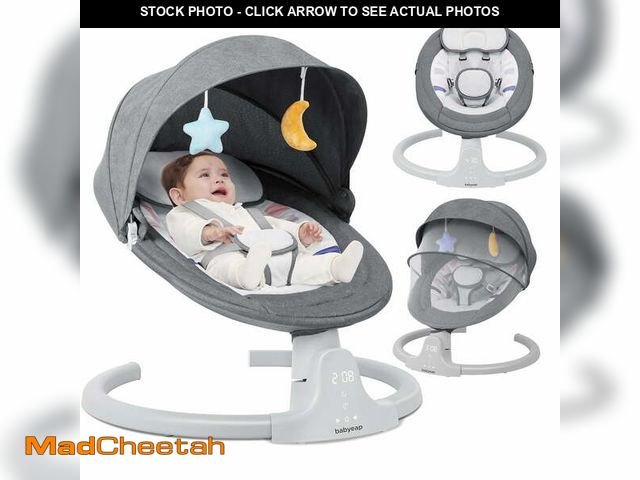 Lot 74-12837004 - Babyeap Baby Swing for Infants - APP Remote Bluetooth Control, 5 Speed Settings, 10 Lullabies, USB P...