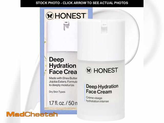 Lot 74-13625832 - Honest Beauty Deep Hydration Face Cream for Dry Skin, Hydrates and Supports Natural Moisture Barrier...