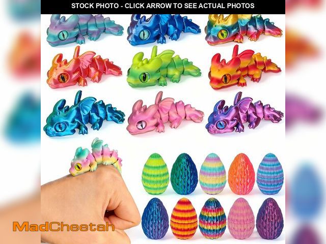 Lot 74-14214880 - Vicentorra 10Pcs 3D Printed Dragon Eggs with Dragon Inside, Articulated Fidget Toys for Kids Teens, ...
