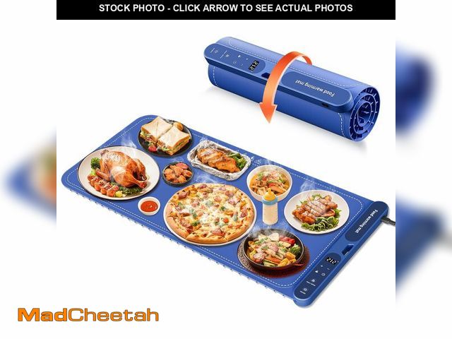 Lot 74-13631686 - Warming Mat for Food Extra Large 32"x15", Electric Silicone Food Warmer Trays for Chafing Dishes &am...