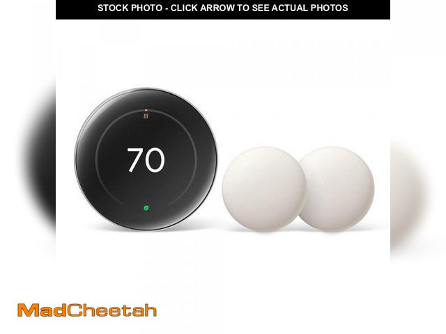 Lot 74-12054633 - Google Nest Learning Thermostat (4th Gen) with Nest Temperature Sensor (2nd Gen) 2-Pack - Polished O...