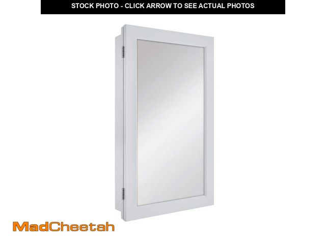 Lot 74-12552839 - Glacier Bay 15-1/4 in. W x 26 in. H Framed Recessed or Surface-Mount Bathroom Medicine Cabinet with ...
