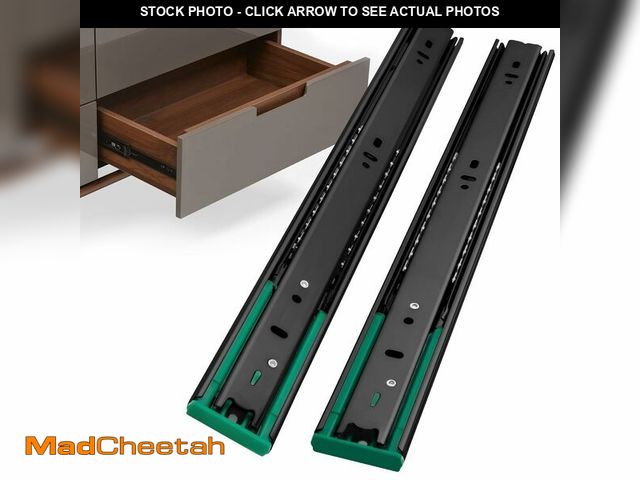 Lot 74-13772894 - homdiy 1 Pair 2 Packs 18 Inch Full Extension Ball Bearing Drawer Slides Side Mount Soft Close Drawer...